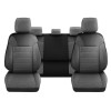 Set Huse Scaune Auto pentru Citroen Xsara Picasso - DeluxeBoss Classico, pentru bancheta rabatabila fractionata, 11 piese, negru alb