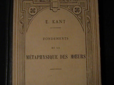 FONDAMENT DE LAMETAPISIQUE DES MEURS-E, KANT-/1921- foto