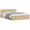 Gossi cadru de pat cu tablie si led, stejar sonoma, 150x200 cm