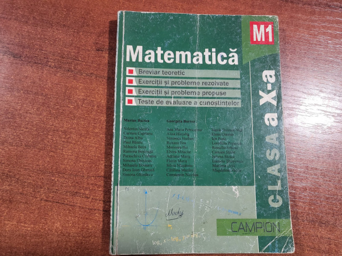Matematica.M1 clasa a X a de Marius Burtea, Georgeta Burtea
