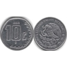Mexic 1996 - 10 centavos, circulata