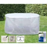 Husa protectie transparenta masa gradina 143x93x83 cm, protejeaza impotriva ploii, prafului si UV