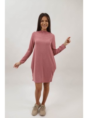 ROCHIE MIDI GOGOSAR MANECA LUNGA CU BUZUNARE AXINA TALIE UNICA Roz foto