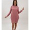 ROCHIE MIDI GOGOSAR MANECA LUNGA CU BUZUNARE AXINA TALIE UNICA Roz