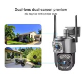 Camera de Supraveghere PTZ 4G, TSS-H803-4G, cu Doua Lentile 2MP/2MP, IR 20m