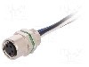 Conector M8, 4 pini, clasa etanseitate IP67, BULGIN - PXMBNI08FPF04AFL001