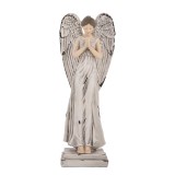 Cumpara ieftin Figurina Inger polirasina gri alb 9x8x23 cm