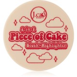 J.Cat Beauty 2 In 1 Piece Of Cake blush pentru iluminare culoare 103 McFlirty 12.1 g