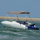 VidaXL Parasolar Bimini 4 arcuri pereți laterali 243x(230-244)x137 cm