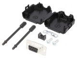 Conector D-Sub 9-PIN Mamă pentru Lipire pe Cablu - Set Complet, MH CONNECTORS