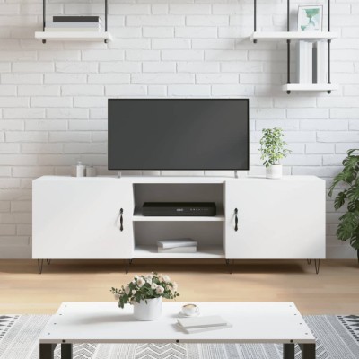 vidaXL Comodă TV, alb, 150x30x50 cm, lemn compozit foto