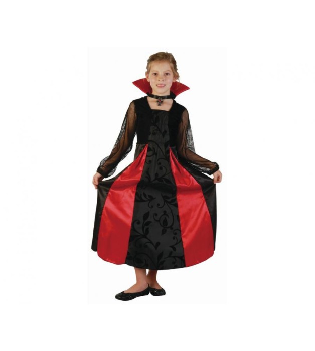 Costum carnaval Devil Vampire pentru fete, marime 110/120 cm ( 4-6 ani)