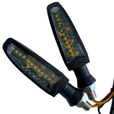 LED Motociclete ATV Lumini Dynamic Semnalizatoare DRL Galben 12v foto