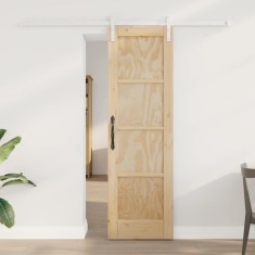 vidaXL Ușa Glisantă Manual Natural și alb 61 x 198.5 cm