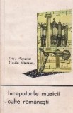 Inceputurile muzicii culte romanesti
