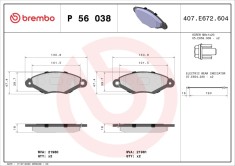 BREMBO P 56 038 PRIME LINE set placute frana,frana disc