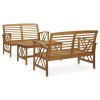 Gossi set mobilier de gradina, 3 piese, lemn masiv de acacia