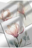 WF-SET9|Set de 3 postere cu flori &icirc;n acuarelă, artă botanică de perete, imprimeuri digitale pe p&acirc;nză, model floral minimalist | 3 x A3 (29.7 x 42 cm)