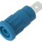 Conector banană 4mm soclu 36A 1kV albastră nichelat