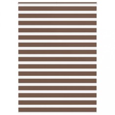 vidaXL Jaluzea tip zebra maro lățime țesătură 160,9 cm poliester