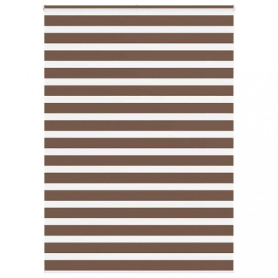 Jaluzea tip zebra maro lățime țesătură 160,9 cm poliester foto