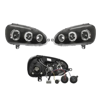 Set faruri VW Golf 5 (1k), 10.2003-05.2009, Jetta/Golf Kombi (1k5/1km), 09.2005-09.2010, partea Stanga+Dreapta, Tuning, Fata, Lampa de parcare pe fib foto