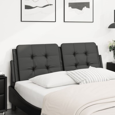 vidaXL Pernă pentru tăblie pat, negru, 140 cm, piele artificială foto