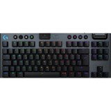 Tastatura gaming mecanica Logitech G915 X LightSpeed TKL, Wireless, Linear Switch, Negru