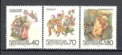 Liechtenstein.1983 Carnavaluri si obiceiuri de post SL.153 foto