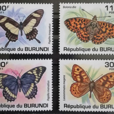 BC851, Burundi 2011, serie fauna-fluturi