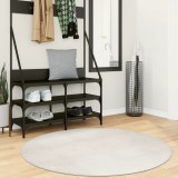 vidaXL Covor &quot;IZA&quot; aspect scandinav, cu fire scurte, crem, &Oslash; 120 cm
