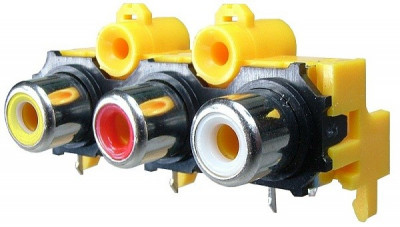 Conector RCA mama x 3, pe panou - 122050 foto