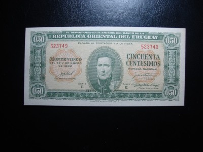 URUGUAY 50 CENTIMOS 1939 UNC foto