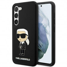 Karl Lagerfeld Husa Liquid Silicone Ikonik Samsung Galaxy S23 Plus Negru