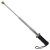 Baston Telescopic Autoaparare Otel, 3 Elemente, Maner Cauciuc + Husa, 46cm