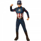 Costum Captain America pentru baieti - Avangers 140 cm 8-10 ani, Marvel