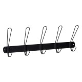 Cuier de perete metalic negru cu 5 spatii, CMCLASS
