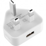 Incarcator Retea OEM UK, 5W, 1A, 1 x USB-A, Alb, Universal