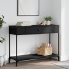 VidaXL Măsuță consolă, negru, 100x34,5x75 cm, lemn compozit