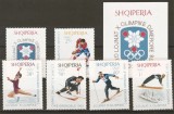 Albania 1967 - Jocurile Olimpice Grenoble, sport, serie si colita neuzata