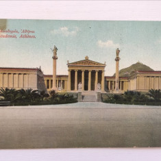 Carte postala veche, vedere Atena Grecia - L'Academie, Athenes, 1915, circulata