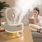 Ventilator 2 in 1, purificare si umidificare aer, portabil, rezervor apa, 3 trepte de viteza, 3 trepte pulverizare, incarcare USB, dimensiuni 12.5 x 2