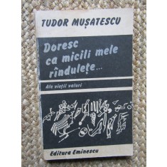 Tudor Musatescu - Doresc ca micili mele randulete... Ale vietii valuri