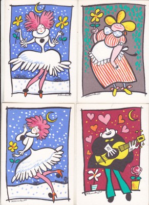 bnk cp Lot 5 cp ilustratii Werner Klemke foto
