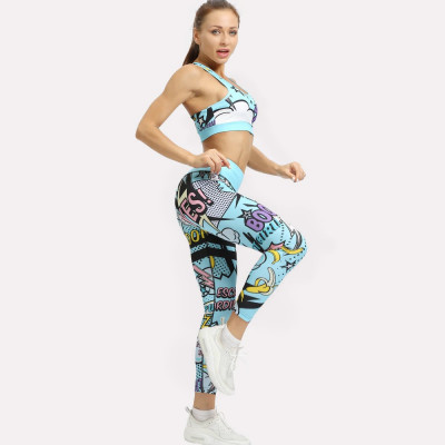 Colanti Fitness Dama YF 006 Albastru L foto