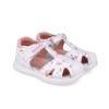 Sandale copii Biomecanics 252230 alb, primii pași, piele naturală, talpă flexibilă, suport ortopedic, mărime 34