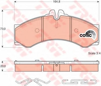 Set placute frana,frana disc MERCEDES SPRINTER 2-t bus (901, 902) (1995 - 2006) TRW GDB1288 foto