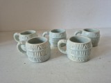 Lot 5 Cești Cafea Vintage Faianță Faimar Baia Mare (Anii 80) &ndash; Model Butoiaș