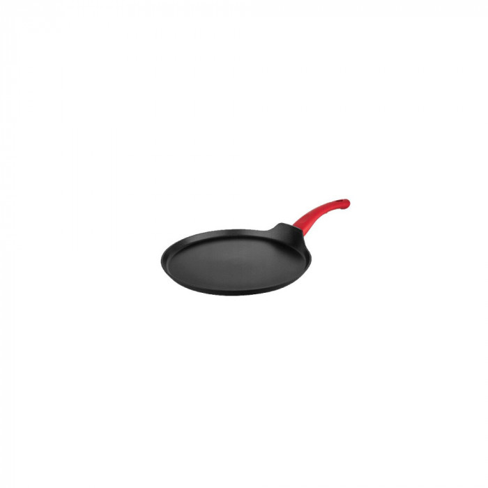 Tigaie pentru oua si clatite din aluminiu cu strat antiaderent, 28 cm, negru, Mars Florina