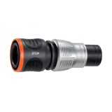 Conector, Mufa conectoare Gardena Premium cu stop pentru furtun 19 mm (3 4 ), 18254-20 - RESIGILAT